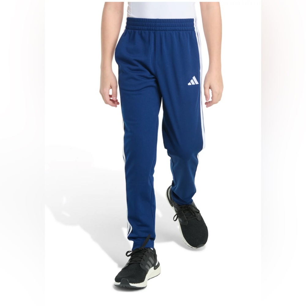 adidas Kids Navy Blue Tapered Leg Track Pants